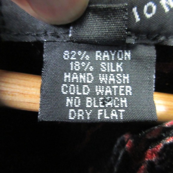 Citron Santa Monica Pearl Velour Blouse Top Button Women L Black Lagenlook 300 - Picture 4 of 10